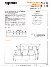 N74195F datasheet pdf Signetics