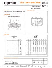 S5444 datasheet pdf Signetics