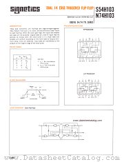 N74H103F datasheet pdf Signetics