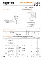 S54H30W datasheet pdf Signetics