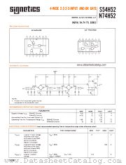 S54H52A datasheet pdf Signetics