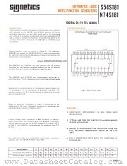 N74S181 datasheet pdf Signetics