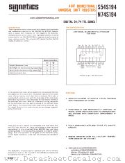 N74S194 datasheet pdf Signetics