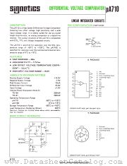 uA710CA datasheet pdf Signetics