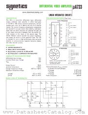 uA733I datasheet pdf Signetics