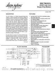 SSI73K221L datasheet pdf Silicon Systems