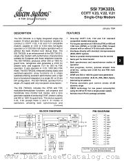 SSI73K322L datasheet pdf Silicon Systems