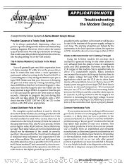 MODEM DESIGN datasheet pdf Silicon Systems