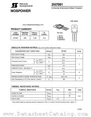 2N7061 datasheet pdf Siliconix