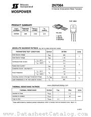 2N7064 datasheet pdf Siliconix