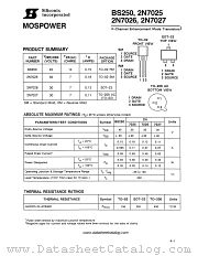 2N7026 datasheet pdf Siliconix