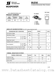 BUZ42 datasheet pdf Siliconix