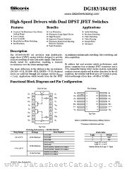 DG183AP/883 datasheet pdf Siliconix