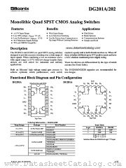 DG201AAK/883 datasheet pdf Siliconix