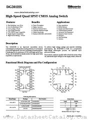 DG201HSDJ datasheet pdf Siliconix