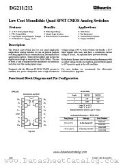 DG211DY datasheet pdf Siliconix