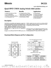 DG221 datasheet pdf Siliconix