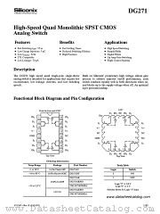 DG271 datasheet pdf Siliconix