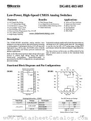 DG403AZ/883 datasheet pdf Siliconix