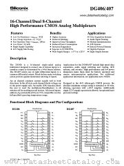 DG406AZ/883 datasheet pdf Siliconix