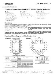 DG411AZ/883 datasheet pdf Siliconix