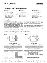 DG418AK/883 datasheet pdf Siliconix