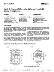 DG429AK/883 datasheet pdf Siliconix