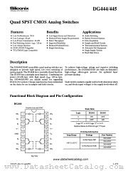 DG445DJ datasheet pdf Siliconix