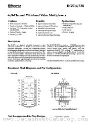 DG538DN datasheet pdf Siliconix