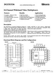 DG536DN datasheet pdf Siliconix