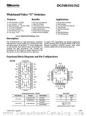 DG541DJ datasheet pdf Siliconix