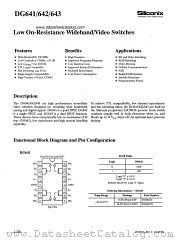 DG641DJ datasheet pdf Siliconix