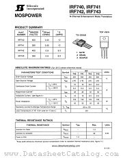 IRF743 datasheet pdf Siliconix