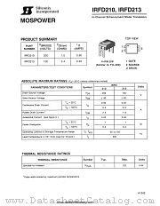 IRFD213 datasheet pdf Siliconix