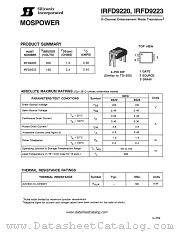 IRFD9220 datasheet pdf Siliconix