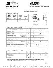 SMP11P20 datasheet pdf Siliconix