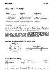 Si581 datasheet pdf Siliconix