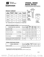 2N7023 datasheet pdf Siliconix