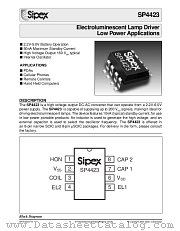 SP4423CX datasheet pdf Sipex Corporation