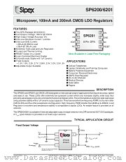 SP6200EM5-2.5/TR datasheet pdf Sipex Corporation