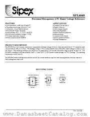 SPX4040A2N-2.5 datasheet pdf Sipex Corporation