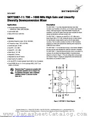 SKY73087-11 datasheet pdf Skyworks Solutions