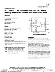 SKY73090-21 datasheet pdf Skyworks Solutions