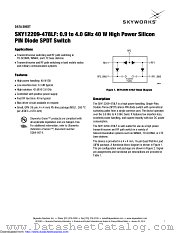 SKY12209-478LF datasheet pdf Skyworks Solutions