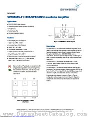 SKY65605-21 datasheet pdf Skyworks Solutions