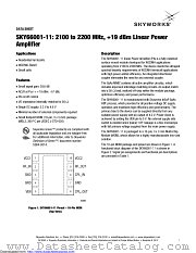 SKY66001-11 datasheet pdf Skyworks Solutions