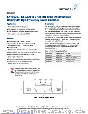 SKY66397-12 datasheet pdf Skyworks Solutions