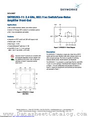 SKY85203-11 datasheet pdf Skyworks Solutions