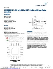 SKY85601-21 datasheet pdf Skyworks Solutions