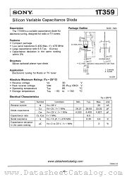 1T359 datasheet pdf SONY